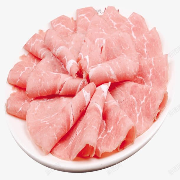 一盘羊肉png免抠素材_88icon https://88icon.com 羊肉 肉片 食材 食物