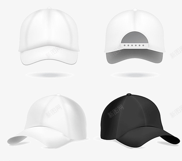 运动帽png免抠素材_88icon https://88icon.com 白色 设计 运动帽 黑色