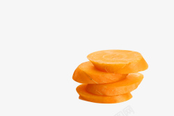 橙色简约胡萝卜片装饰图案素材