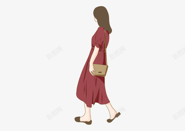 夏日侧颜女孩手绘元素psd免抠素材_88icon https://88icon.com 侧颜女孩 元素 夏日 手绘
