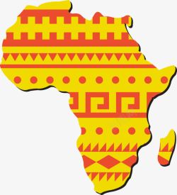 非洲创意地图素材
