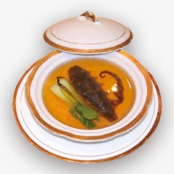海参汤中国风美食装饰素材