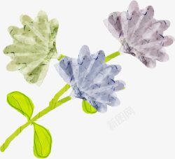 手绘漫画花朵植物素材
