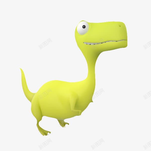 黄色可爱恐龙png免抠素材_88icon https://88icon.com 3D恐龙 动物 恐龙 温和恐龙 肉食动物 长脖子恐龙 黄色可爱恐龙
