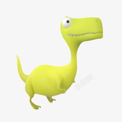 黄色可爱恐龙素材