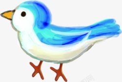 蓝色卡通小鸟素材