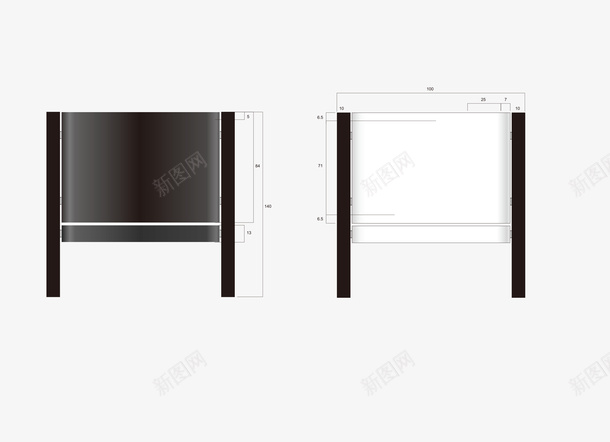 路牌广告手绘png免抠素材_88icon https://88icon.com 广告 手绘 路牌 黑色与灰色