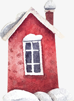 圣诞红房子手绘红房子矢量图高清图片