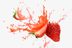 爆浆鸡排爆浆草莓果实效果高清图片