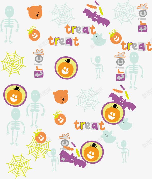 卡通可爱万圣节底纹装饰png免抠素材_88icon https://88icon.com 万圣节 可爱素材 底纹素材 矢量卡通 矢量素材 装饰 装饰底纹 装饰矢量 装饰素材
