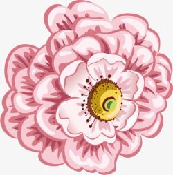 手绘粉色花朵欧式海报素材