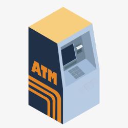 彩色ATM机素材