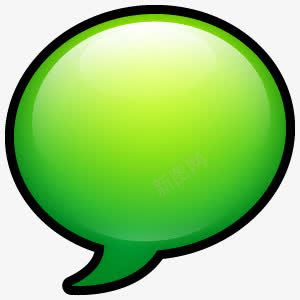 绿色对话框卡通图标图标
