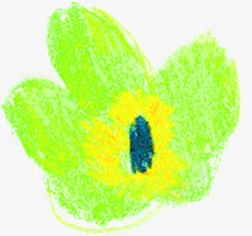 绿色花朵卡通海报素材