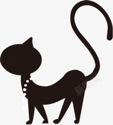 猫黑色的猫图标图标