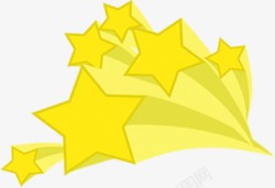 黄色立体星星促销装饰素材