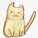 猫动物韩国手绘风格可爱图标素材