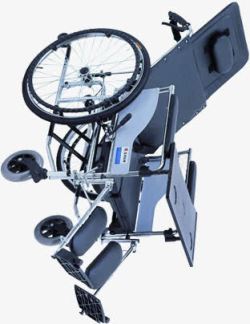 黑色轮椅黑色多功能轮椅插图高清图片