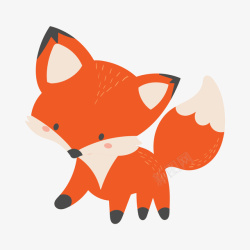 可爱动物狐狸卡通矢量图素材