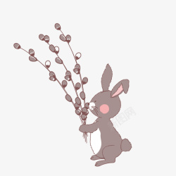 可爱兔子手绘矢量图素材