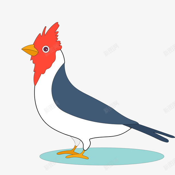 卡通野鸡矢量图ai免抠素材_88icon https://88icon.com 动物 动物插画 卡通 卡通动物 可爱动物 小动物 野鸡 矢量图