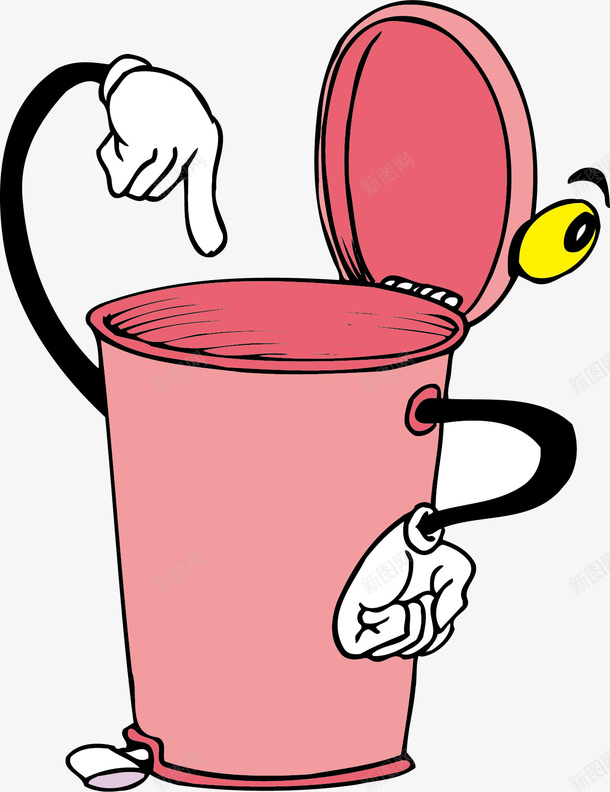 卡通粉色垃圾桶矢量图eps免抠素材_88icon https://88icon.com 垃圾桶 有害垃圾桶 矢量卡通 矢量图 粉色 粉色卡通