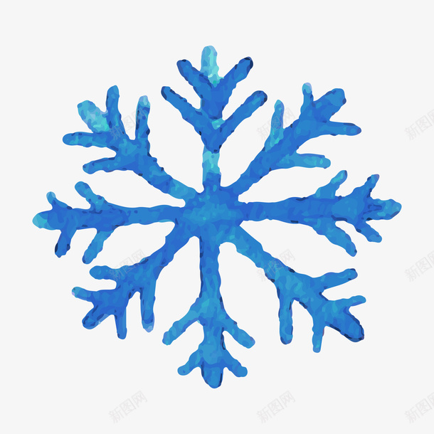 蓝色雪花插画矢量图eps免抠素材_88icon https://88icon.com 小清新插画素材 蓝色插画素材库 雪插画素材 雪花插画素材 矢量图