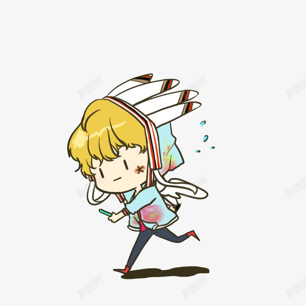 跑着的可爱男孩png免抠素材_88icon https://88icon.com 卡通手绘 插画 跑着的人 跑着的可爱男孩