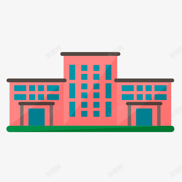 红色的楼矢量图ai免抠素材_88icon https://88icon.com 楼 红色 装饰图案 矢量图