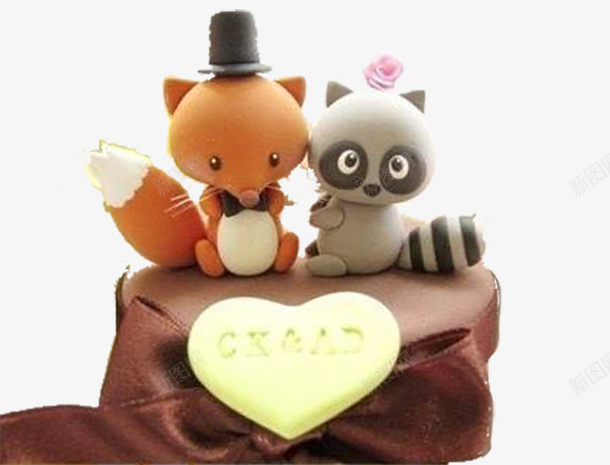 狐狸浣熊蛋糕动物卡通png免抠素材_88icon https://88icon.com 动物蛋糕 卡通蛋糕 浣熊蛋糕 狐狸蛋糕