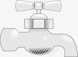 自来水水水龙头矢量图素材