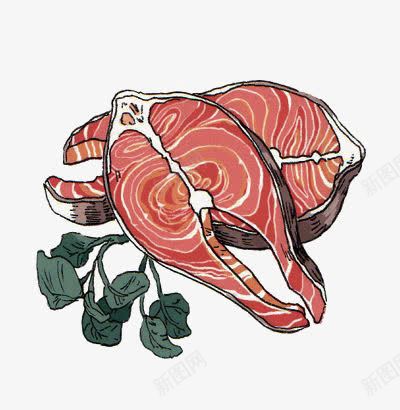 卡通鱼肉png免抠素材_88icon https://88icon.com 卡通 手绘 插画 美食 食材 鱼肉