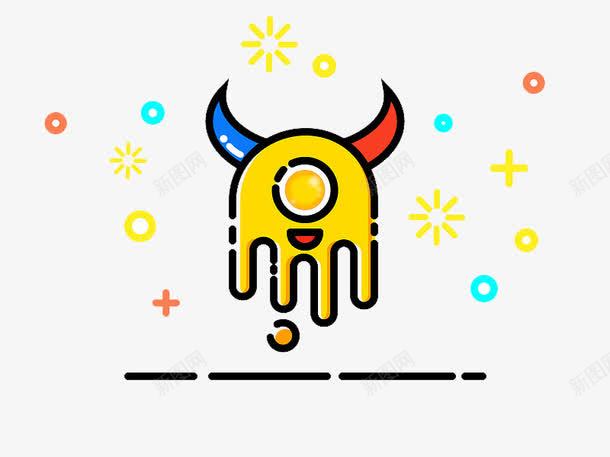 meb风格牛角png免抠素材_88icon https://88icon.com meb风格 卡通 手绘 牛角 黄色