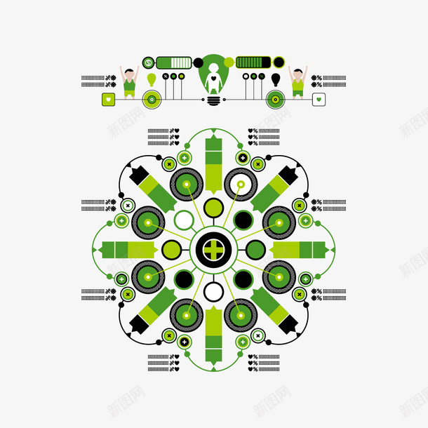 绿色装饰图案ppt矢量图ai免抠素材_88icon https://88icon.com ppt素材 信息图 绿色装饰图案 矢量图