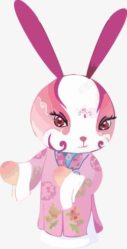 红色兔子素材