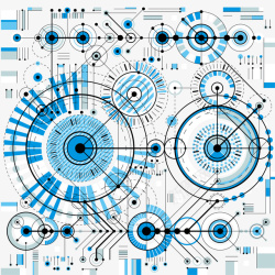 蓝色科技矢量图素材
