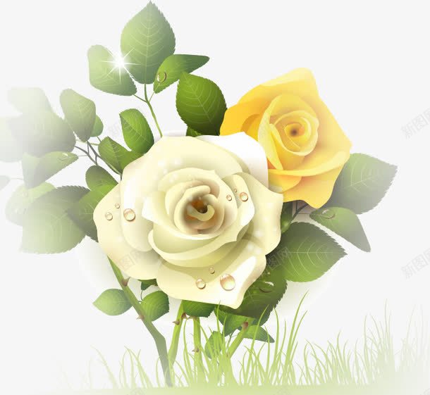 手绘玫瑰花图案png免抠素材_88icon https://88icon.com 图案 手绘 玫瑰花