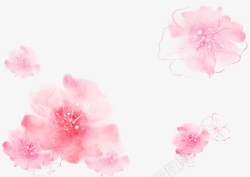 粉色梦幻花朵艺术素材