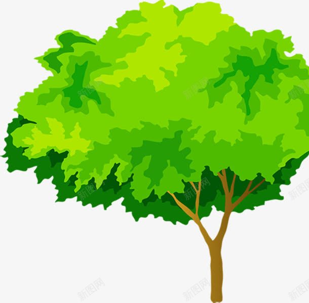 卡通绿色树木装饰元素png免抠素材_88icon https://88icon.com 元素 卡通 树木 绿色 装饰