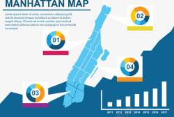 数据图表曼哈顿地图矢量图素材