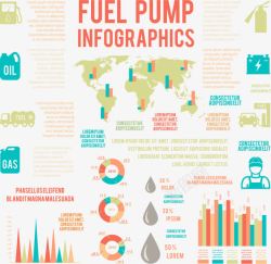 燃油材料信息图表素材