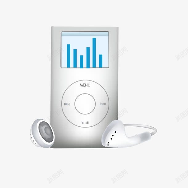 白色MP3播放器png免抠素材_88icon https://88icon.com MP3播放器 白色播放器 音乐