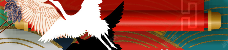 国潮丹顶鹤背景图手绘元素图psd设计背景_88icon https://88icon.com 丹顶鹤 云纹 元素图 卷轴 国潮 国潮背景墙 国画 底纹元素 手绘 背景图
