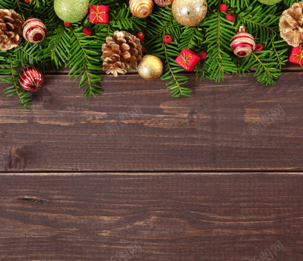 圣诞节糖果木板圣诞树背景纹理背景