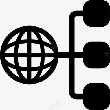 世界环境日全球服务器图标图标