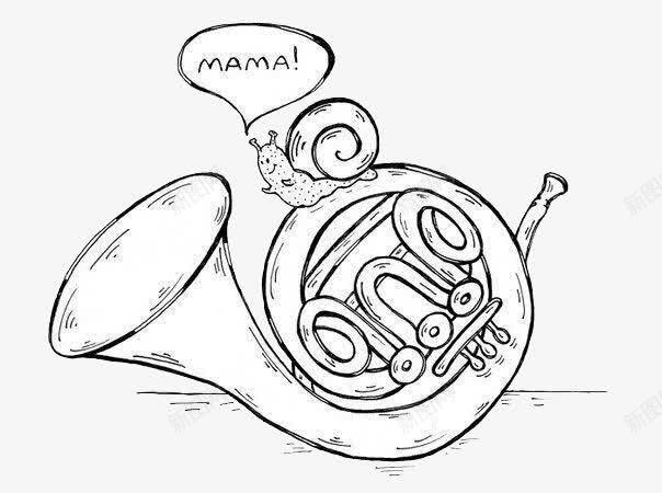 蜗牛和小号png免抠素材_88icon https://88icon.com 儿童插画 卡通 卡通插画 插画 蜗牛