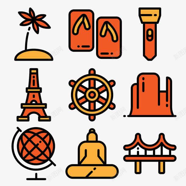 卡通旅游标志png免抠素材_88icon https://88icon.com PNG素材 卡通 旅游 标志