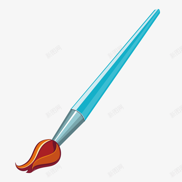 绿色质感卡通毛笔矢量图ai免抠素材_88icon https://88icon.com 卡通 毛笔 绿色 质感 矢量图