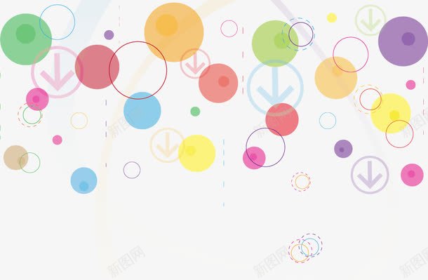 彩色气泡png免抠素材_88icon https://88icon.com 下载箭头 免费矢量下载 彩色气泡