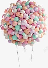 彩色时尚漂浮气球素材